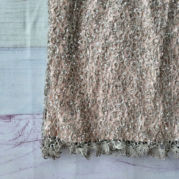 Mac Duggal Beaded Lace Bodycon Sheath Formal Knee‎ Length Cocktail Dress 8 - Picture 5 of 7